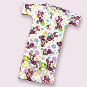 Vintage handmade baby sleeper piglet print size up to 24month.